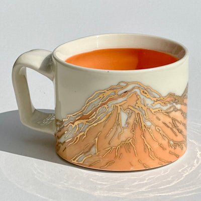 Astrid Kruse 16oz Melon-Orange Mountain Mug #N2492