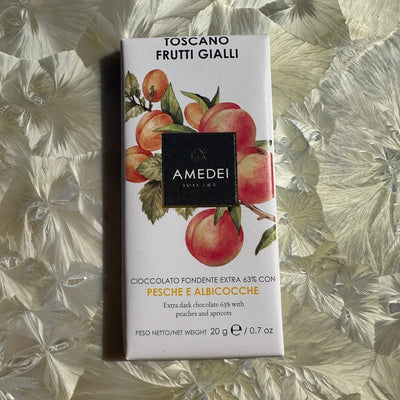 Amedei "Toscano Frutti Gialli" Dark Chocolate with Peaches and Apricots 20g Mini Bar