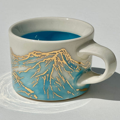 Astrid Kruse 3oz Light Blue Mountain Espresso Mug #N1945