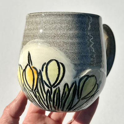 Maaike Charron Round Flower Mug with Yellow Crocuses #N2109