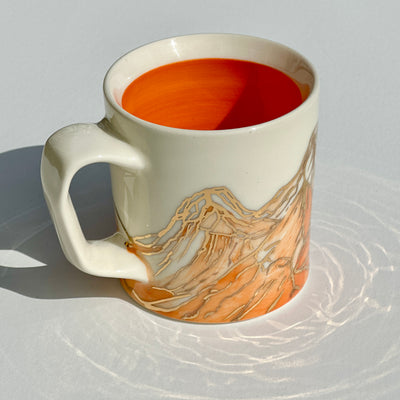 Astrid Kruse 12oz Orange Mountain Mug #N2509