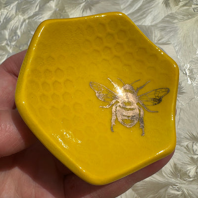 Yellow Bee Decal Dish #N2703