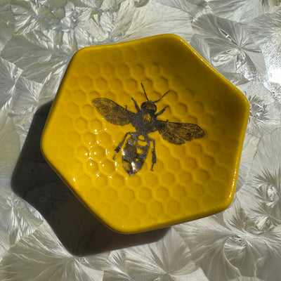 Yellow Bee Decal Dish #N2734
