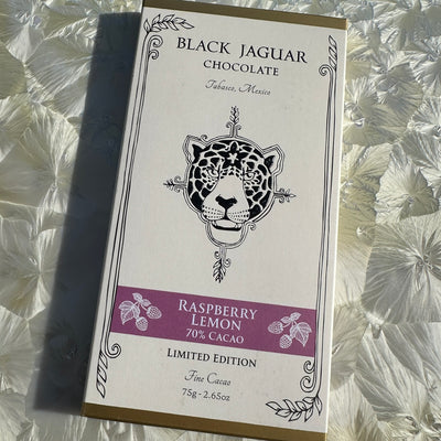 Black Jaguar Raspberry Lemon 70% Dark Chocolate Bar