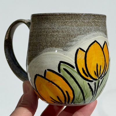Maaike Charron Round Flower Mug with Orange Tulips #N2726