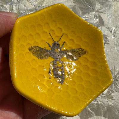 Yellow Bee Decal Dish #N2734