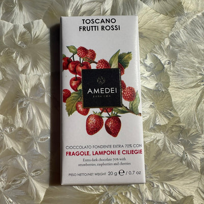 Amedei "Toscano Frutti Rossi" Dark Chocolate with Red Fruits 20g Mini Bar