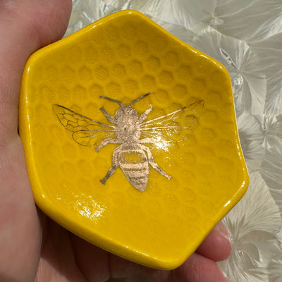 Yellow Bee Decal Dish #N2705