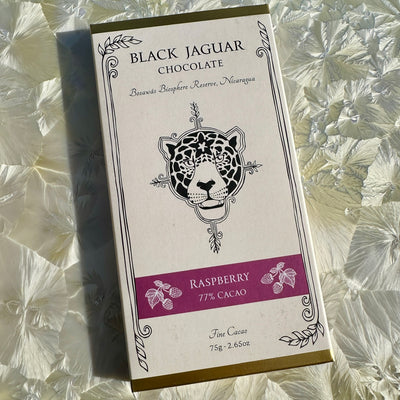 Black Jaguar Raspberry 77% Dark Chocolate Bar