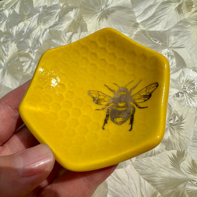 Yellow Bee Decal Dish #N2703