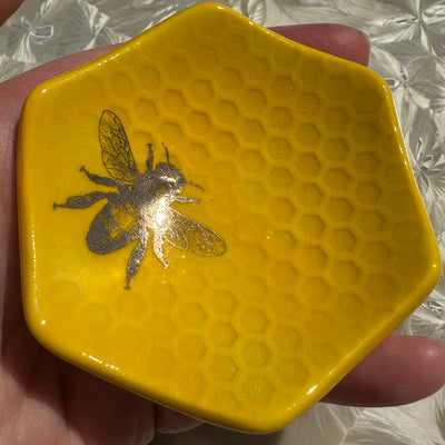Yellow Bee Decal Dish #N2735