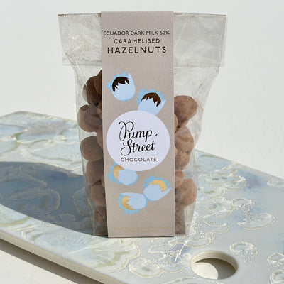 Pump Street Caramelized Hazelnuts in 60% Ecuador Dark Milk Chocolate