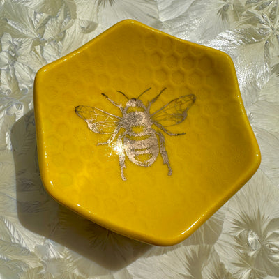 Yellow Bee Decal Dish #N2704