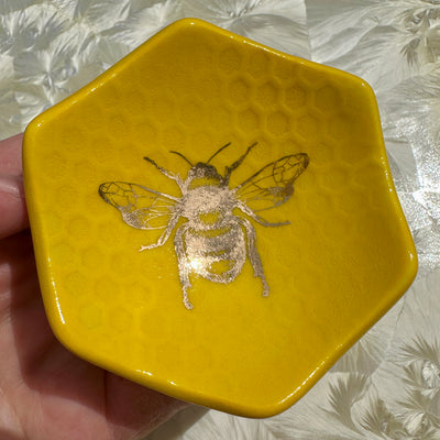 Yellow Bee Decal Dish #N2704