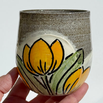 Maaike Charron Round Flower Mug with Orange Tulips #N2726