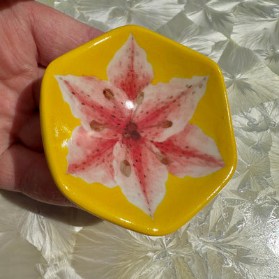 Yellow Stargazer Lily Dish #N2667