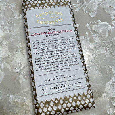 Dandelion Chocolate Costa Esmeraldas, Ecuador 70%