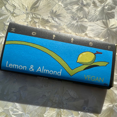 Zotter Lemon Marzipan & Almond Praline Filled Dark Chocolate Bar