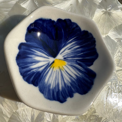 Pansy Honeycomb Dish #N2745