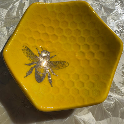 Yellow Bee Decal Dish #N2735
