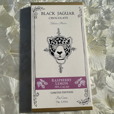 Black Jaguar Raspberry Lemon 70% Dark Chocolate Bar