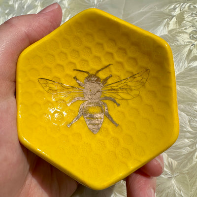 Yellow Bee Decal Dish #N2705