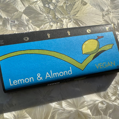 Zotter Lemon Marzipan & Almond Praline Filled Dark Chocolate Bar
