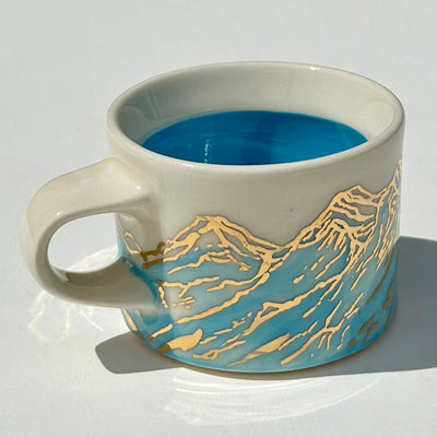 Astrid Kruse 3oz Light Blue Mountain Espresso Mug #N1945