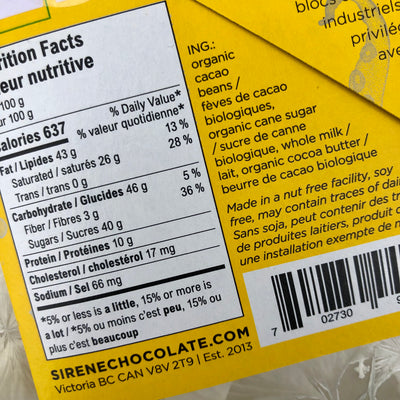 Sirene Chocolate Dark Milk 65%