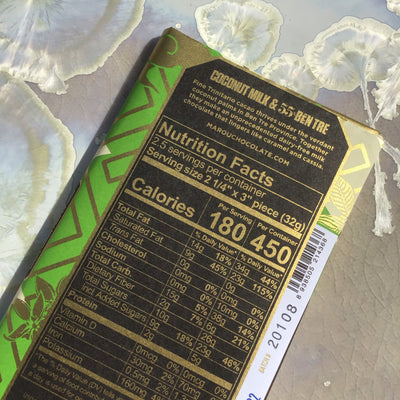 Marou Bên Tre Coconut Milk 55% Chocolate Bar Front