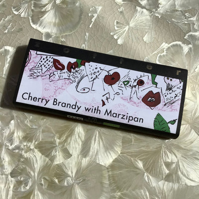 Zotter Cherry Brandy with Marzipan Filled Dark Chocolate Bar