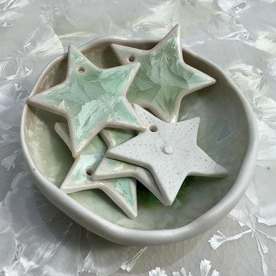 Crystalline Star Ornament with Sea Urchin Impression