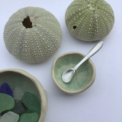 Amos Pewter Mussel Salt Spoon