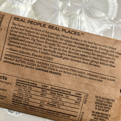 Askinosie Tanzania Mababu 60 % Dark Chocolate with Peanut Butter