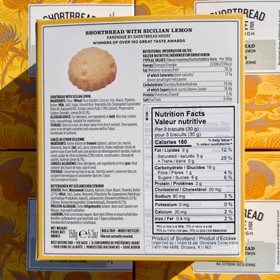 SALE - Mini Sicilian Lemon Shortbreads from Shortbread House of Edinburgh