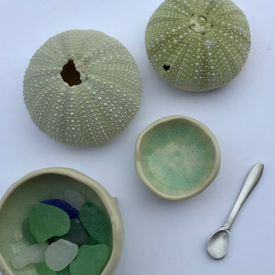 Amos Pewter Mussel Salt Spoon