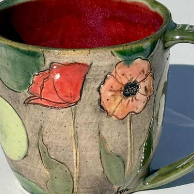 Marla Benton 12oz Poppy Mug #M1534