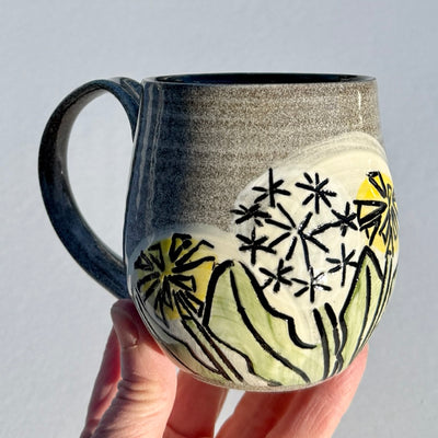 Maaike Charron Round Flower Mug with Dandelions #N2881