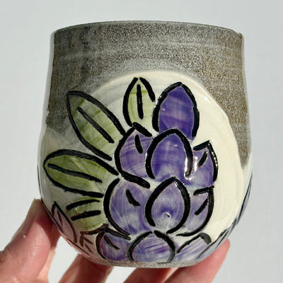 Maaike Charron Round Flower Mug with Lupines #N2352