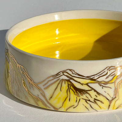 Astrid Kruse Yellow Mountain Wide Bowl #LIX105