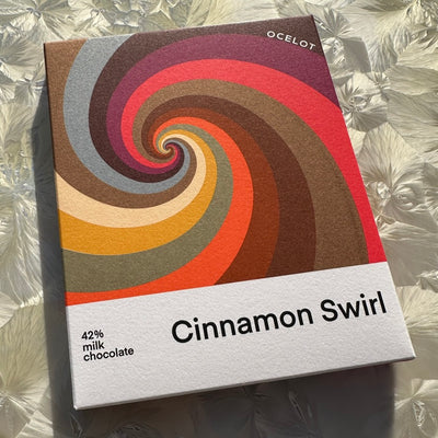 Ocelot Cinnamon Swirl 42% Milk Chocolate Bar