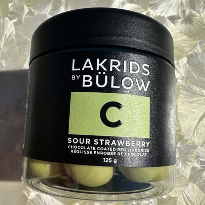 Lakrids by Bülow “C” Sour Strawberry Chocolate-Covered Liquorice