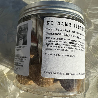 Haupt Liquorice "No Name" White Chocolate, Honey Roast Almonds, & Salt Liquorice (Short Jar)