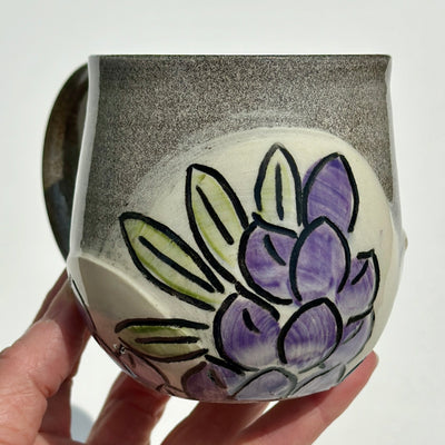 Maaike Charron Round Flower Mug with Lupines #N2117