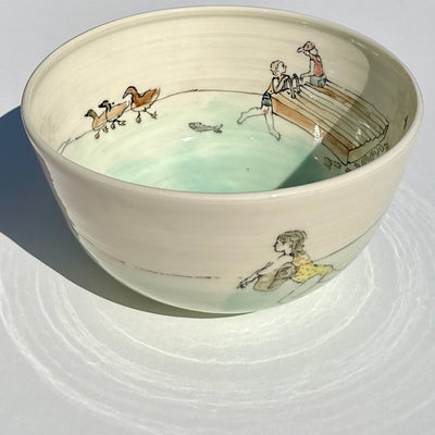 Bronwyn Arundel "At the Lake" Large Serving Bowl #f1051