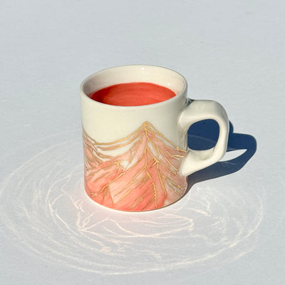 Astrid Kruse 3-4oz Pink Mountain Espresso Cup #M1507