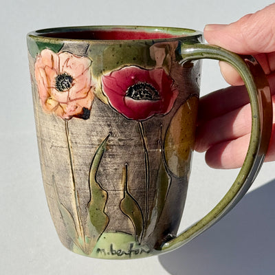 Marla Benton 14oz Poppy Mug #M1538