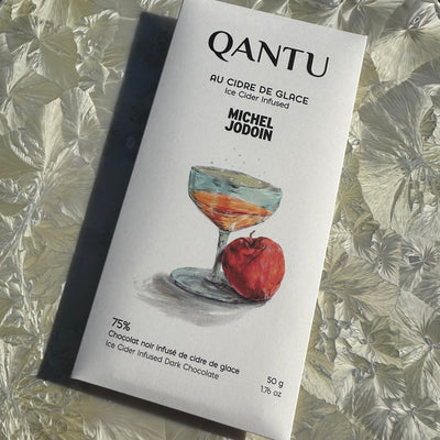 Qantu "Au Cidre de Glace" 75% Dark Chocolate Bar with Michel Jodoin Ice Cider