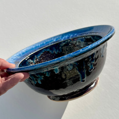 Large, Deep Northern Night Bowl with Rim #f1151