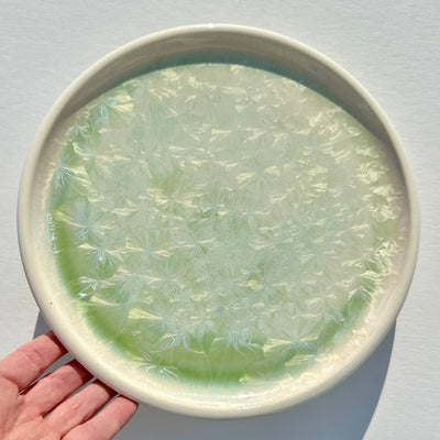 Alexis Templeton Soft Green Deep Dinner Plate #f1152